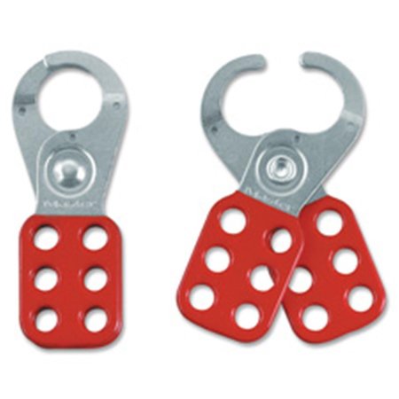 TOTALTOOLS Safety Hasp- Accepts up to 6 Padlocks- Red TO1670346